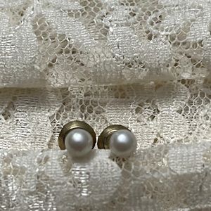 Napier/vintage faux pearl earrings
